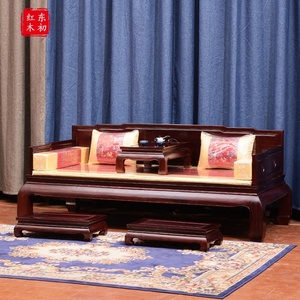 红木家具中式仿古罗汉床实木床榻非洲酸枝木古典卧室卧榻